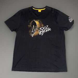 Le‎ Tour De France T Shirt Mens Size 2XL Black Cycling Race Bike Racing